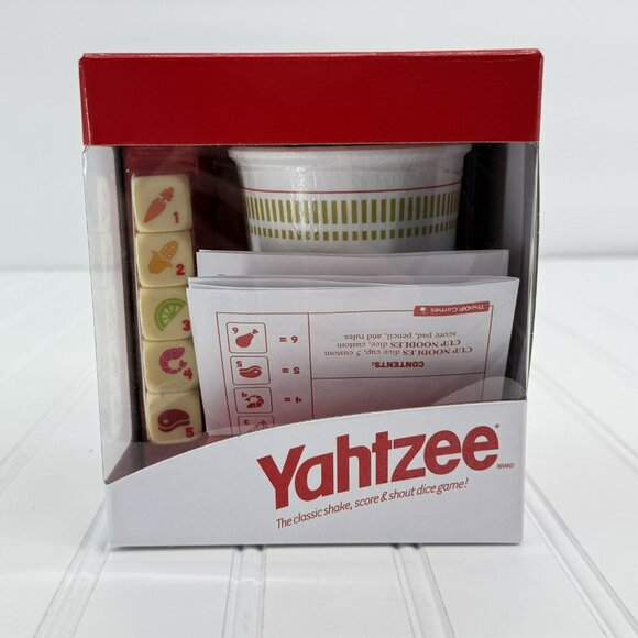 YAHTZEE Cup Noodles Ramen Custom Dice Travel Yahtzee Game Family Game Night - Picture 1 of 4